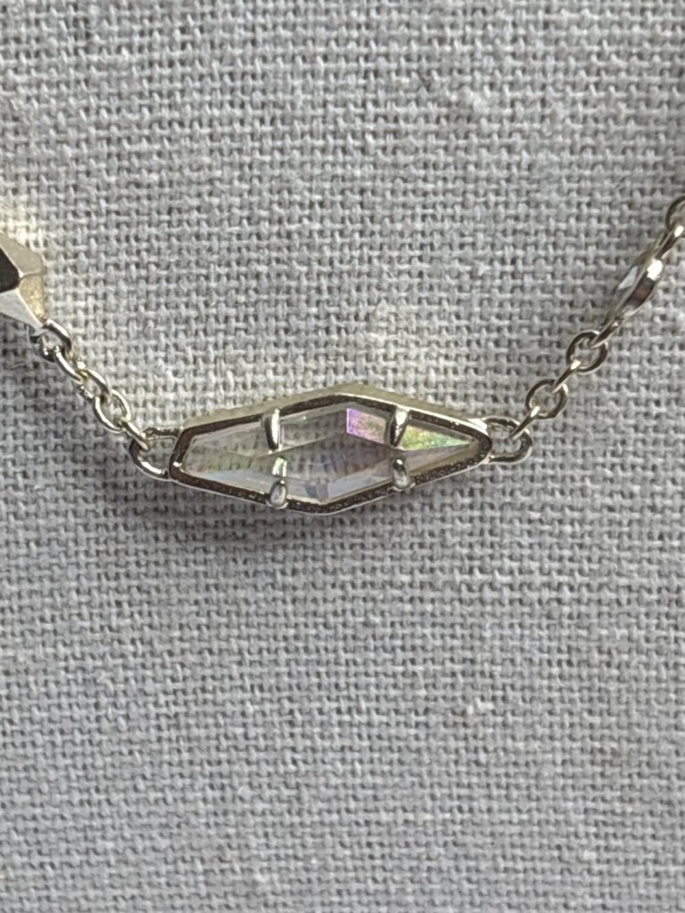Vintage Kendra Scott Debra Lariat Adjustable Iridescent Necklace